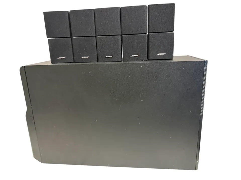 Bose  Acoustimass 10 Series IV  Home Theater Speaker System Included: • Acoustimass bass module • Five cube speakers