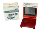 Red Nintendo Game Boy Advance SP Handheld Video Game System with Charger