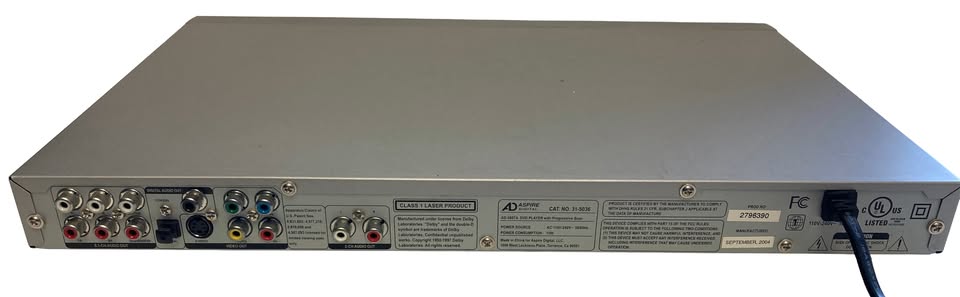Aspire DVD player # 31-5036 No remote