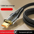 120W USB To Type C Cable Super Fast Charging Data Cord For Xiaomi 12 Redmi Note 11 Samsung S23 S22 Huawei Type-c Charger Cord