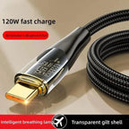 120W USB To Type C Cable Super Fast Charging Data Cord For Xiaomi 12 Redmi Note 11 Samsung S23 S22 Huawei Type-c Charger Cord