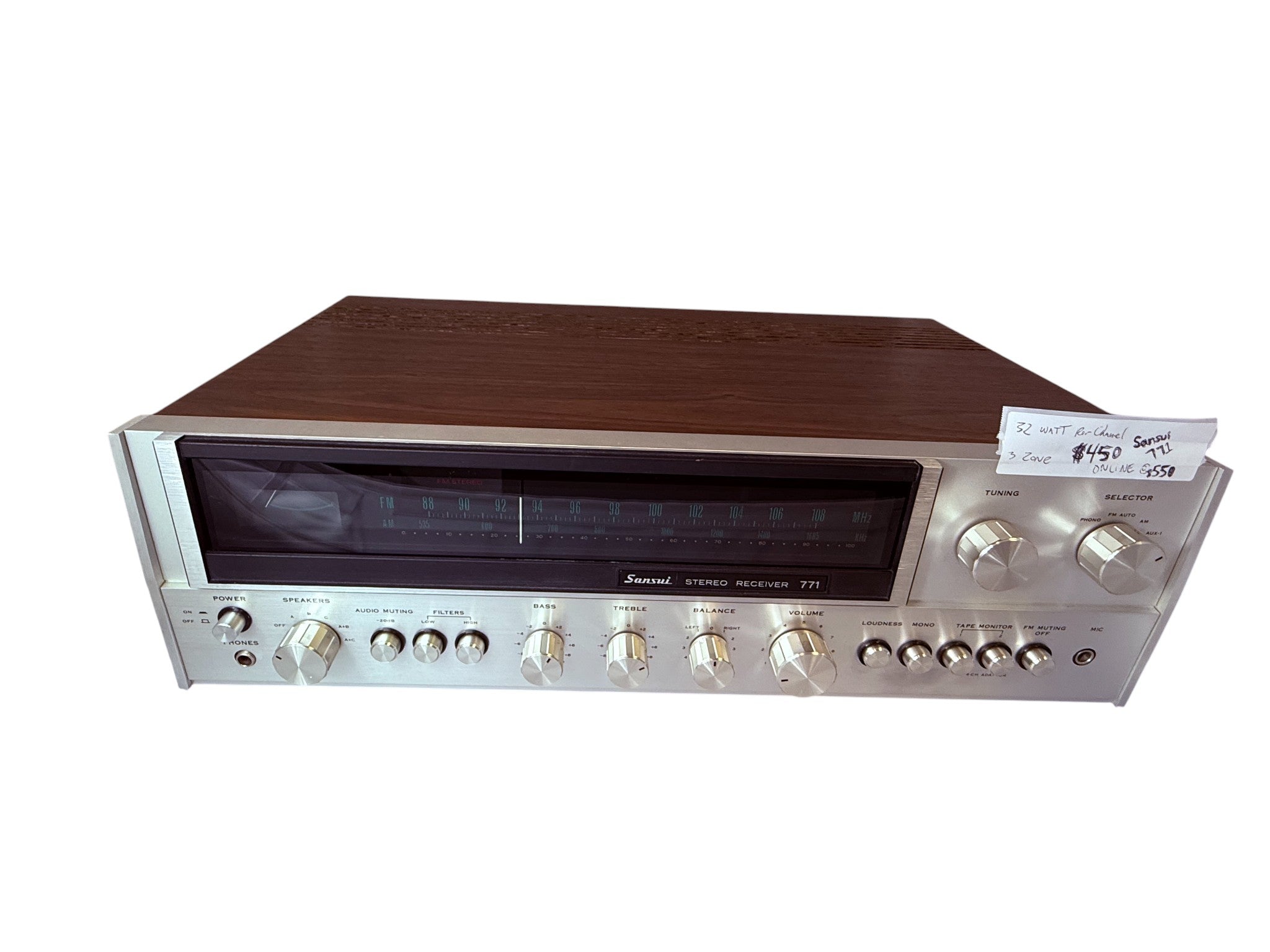 Sansui Stereo Receiver 771 Vintage AM/FM Receiver