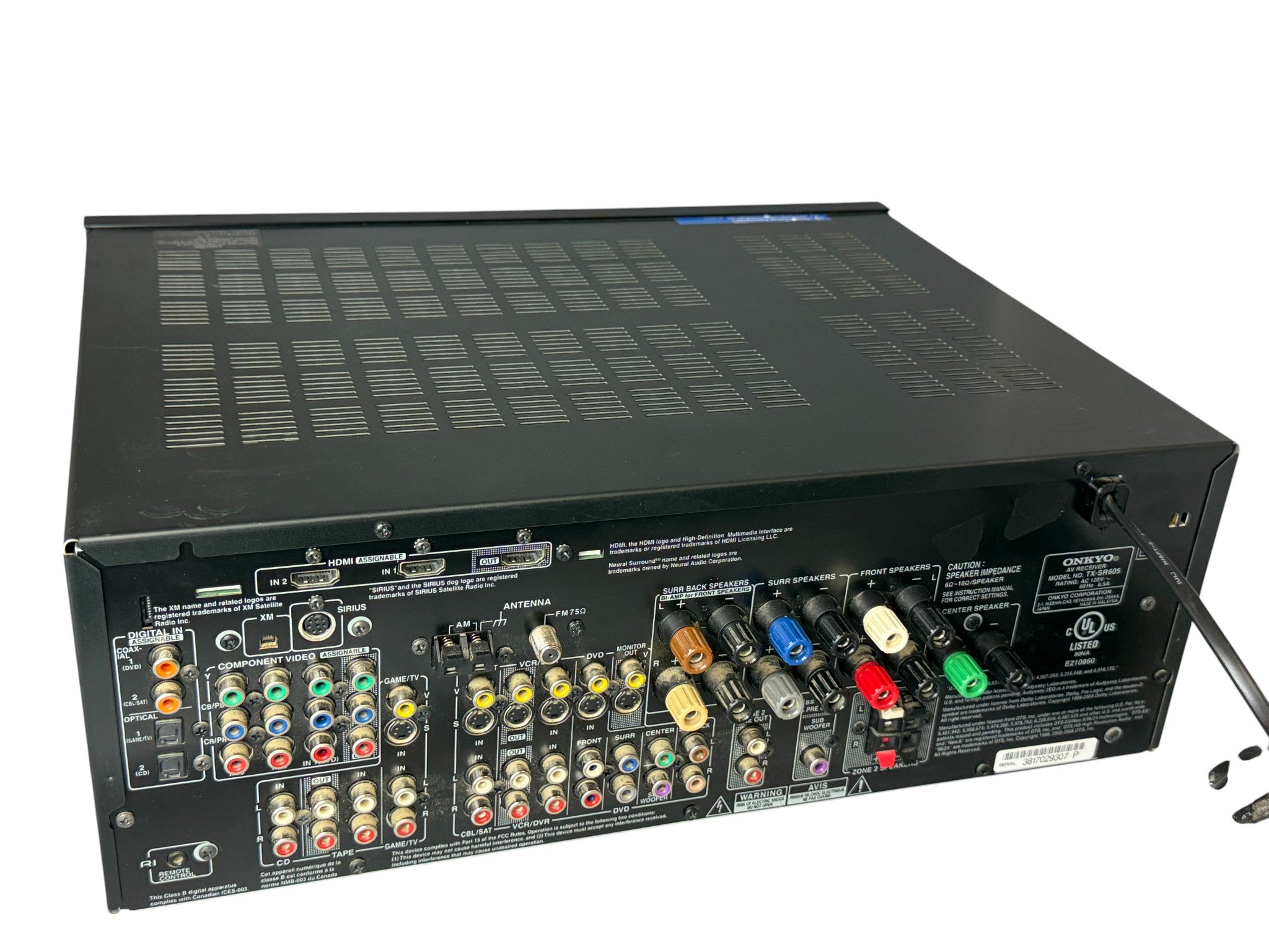 Onkyo TX-SR605 7.1-Channel HDMI A/V Home Theater Receiver