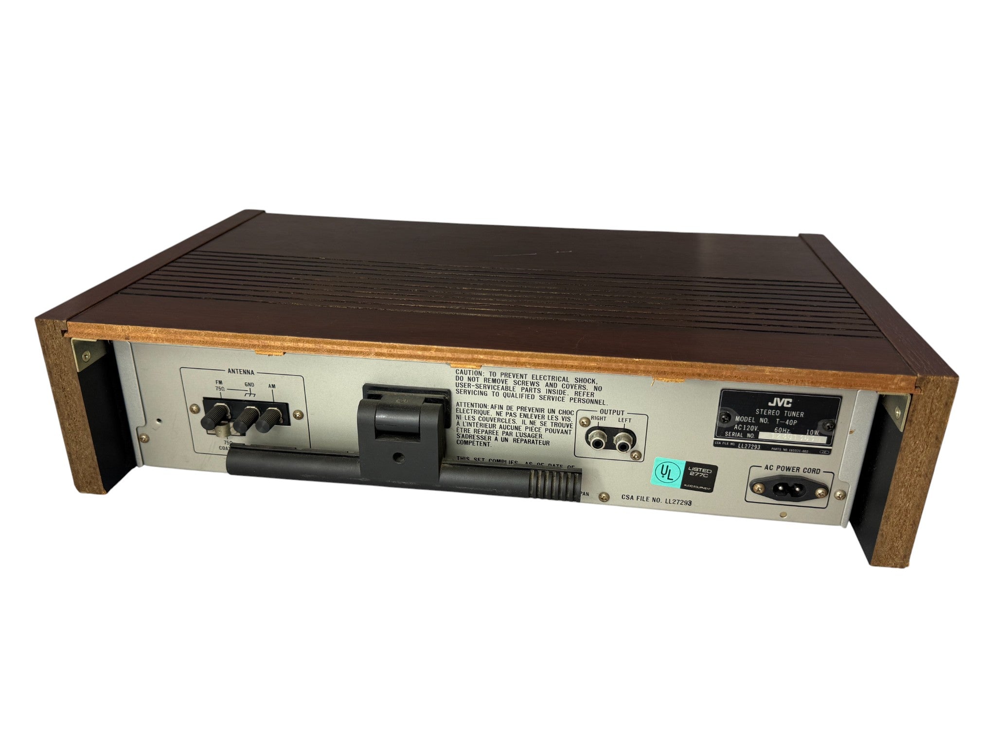 Vintage JVC T-40P FM/AM Quartz Synthesizer Stereo Tuner