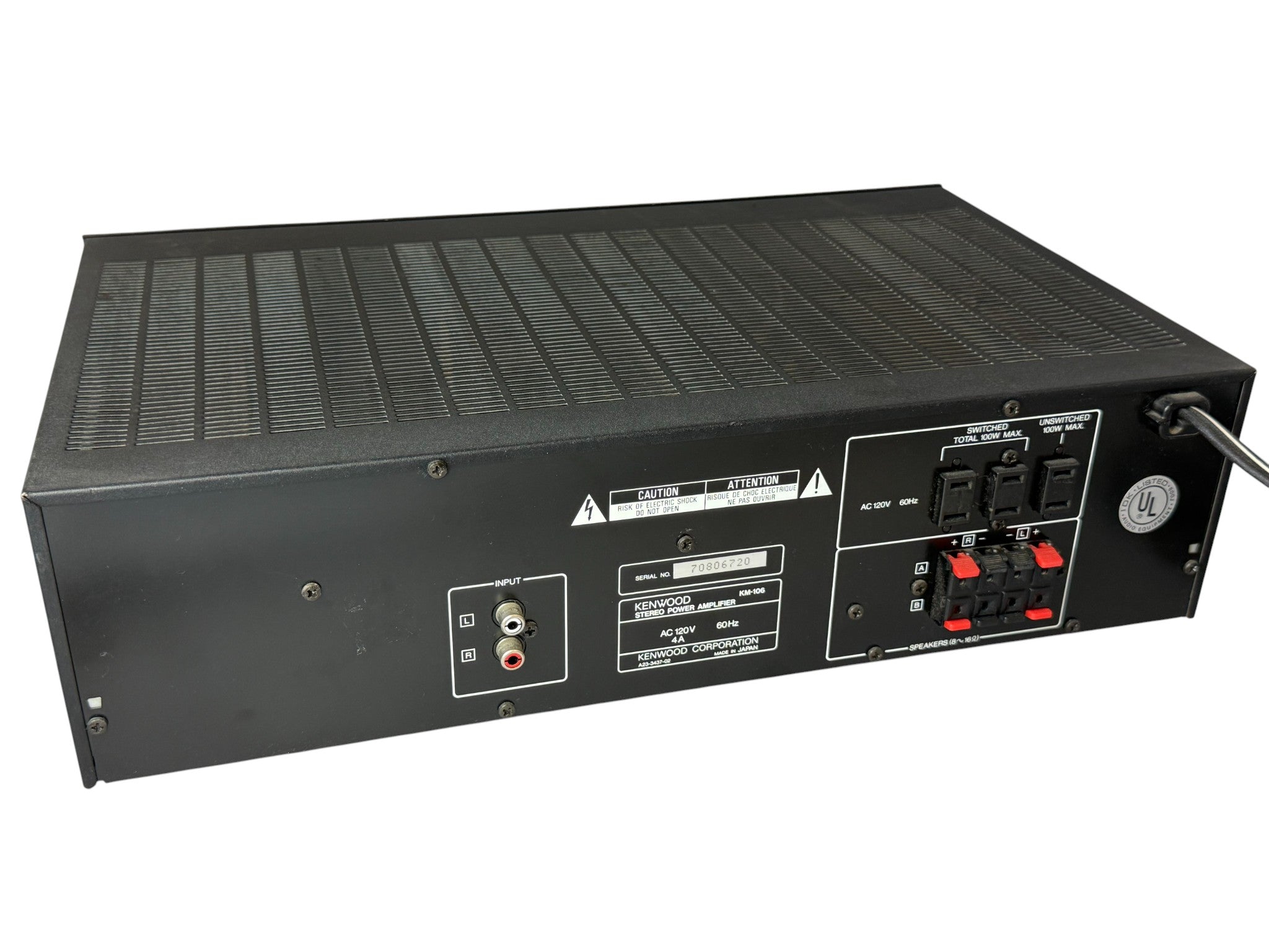 Kenwood KM-106 2-Channel Stereo Power Amplifier