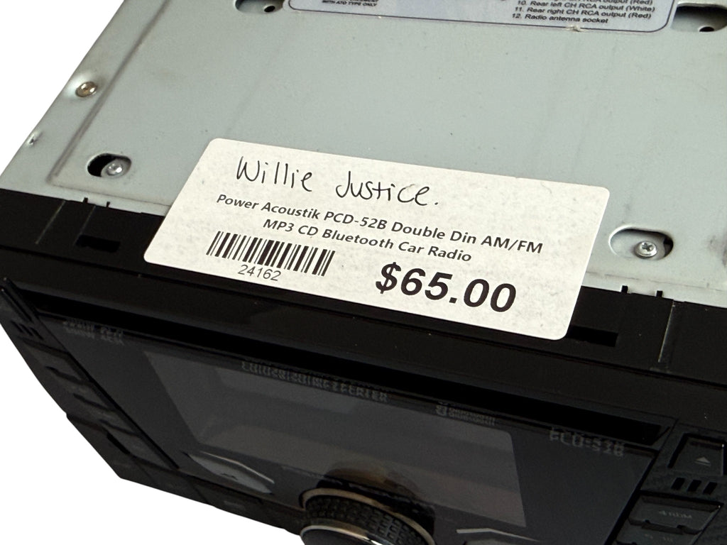 Power Acoustik PCD-52B Double-DIN AM/FM MP3 CD Bluetooth Car Stereo
