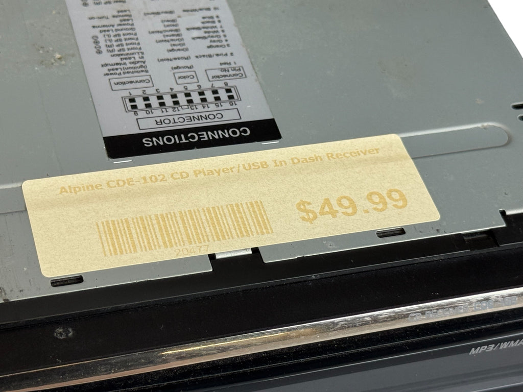 Alpine CDE-102 CD/USB In-Dash Car Stereo Receiver