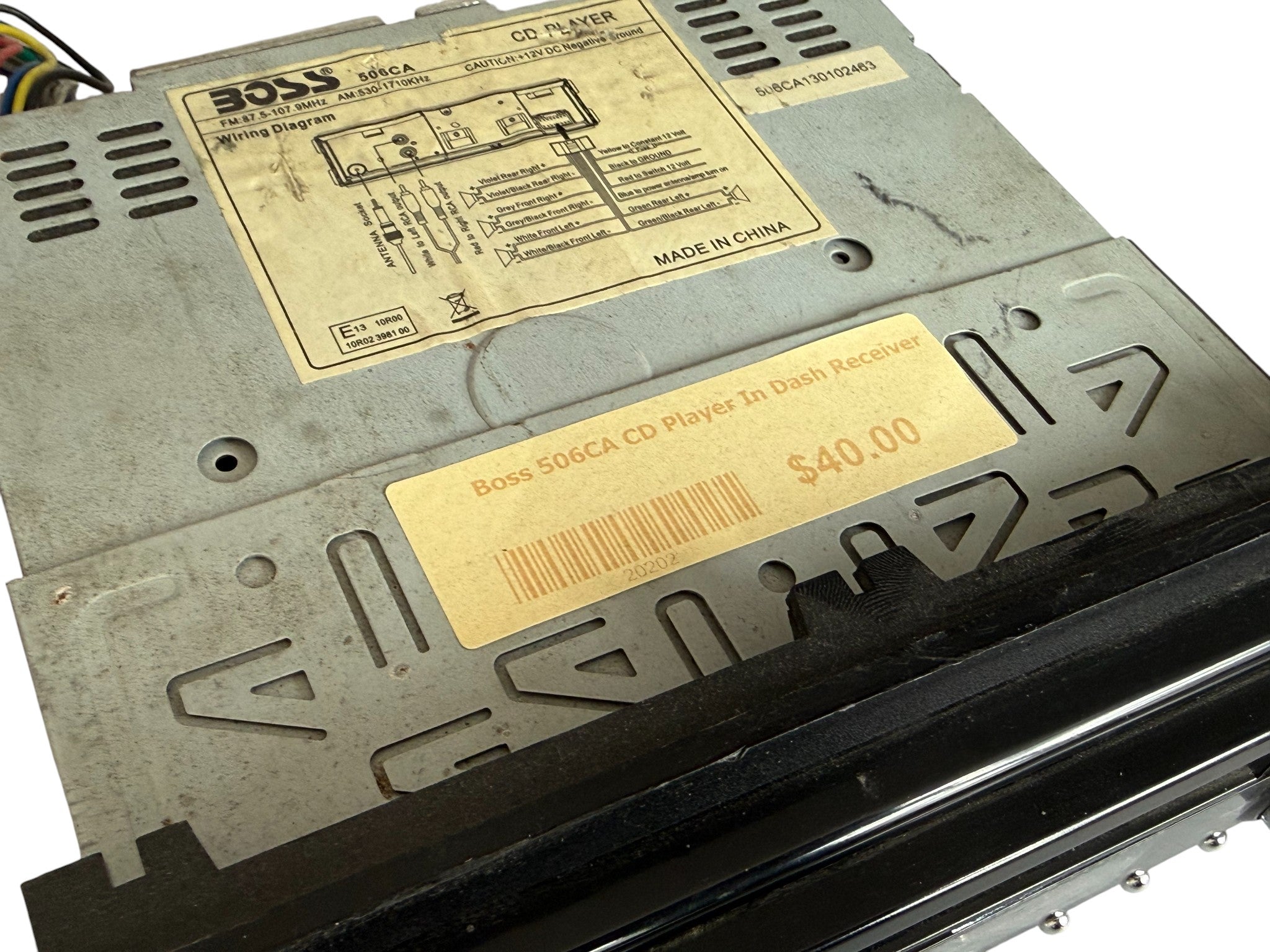 Boss 506CA CD Player In-Dash Receiver Single DIN