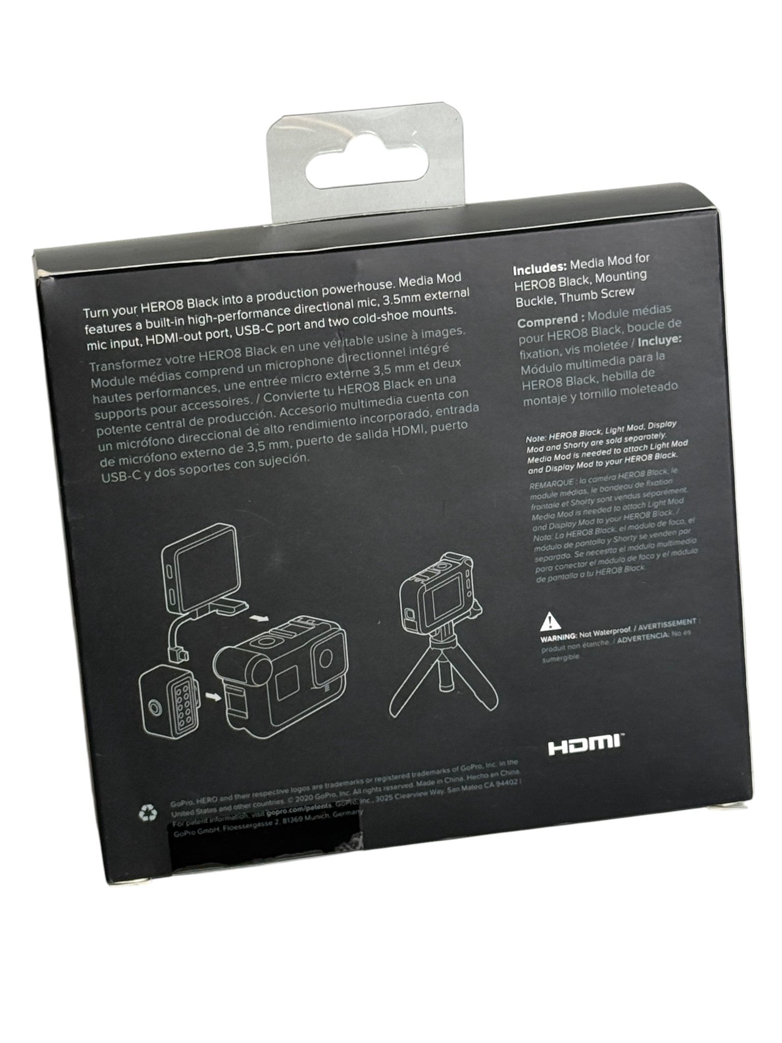 GoPro Hero 8 Media Mod Black Case with Built-In Mic (NIB)