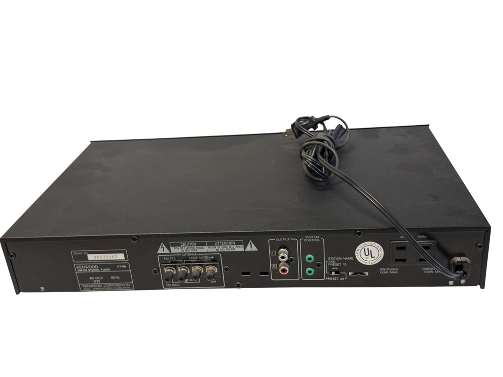 Kenwood KT-88 Quartz Synthesizer AM/FM Stereo Tuner Vintage Hi-Fi Component