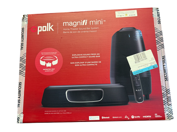 Polk Magnifi Mini 3.1 Channel Soundbar with Wireless Subwoofer