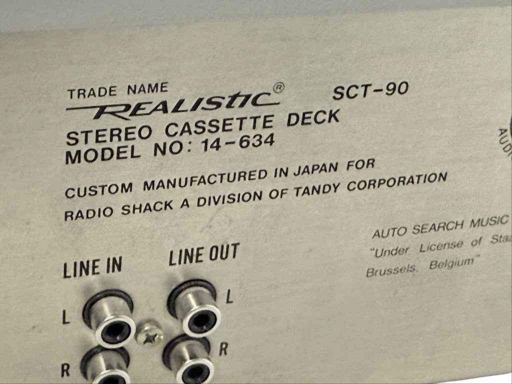 Realistic SCT-90 Stereo Cassette Deck High Speed Dubbing Dual Well