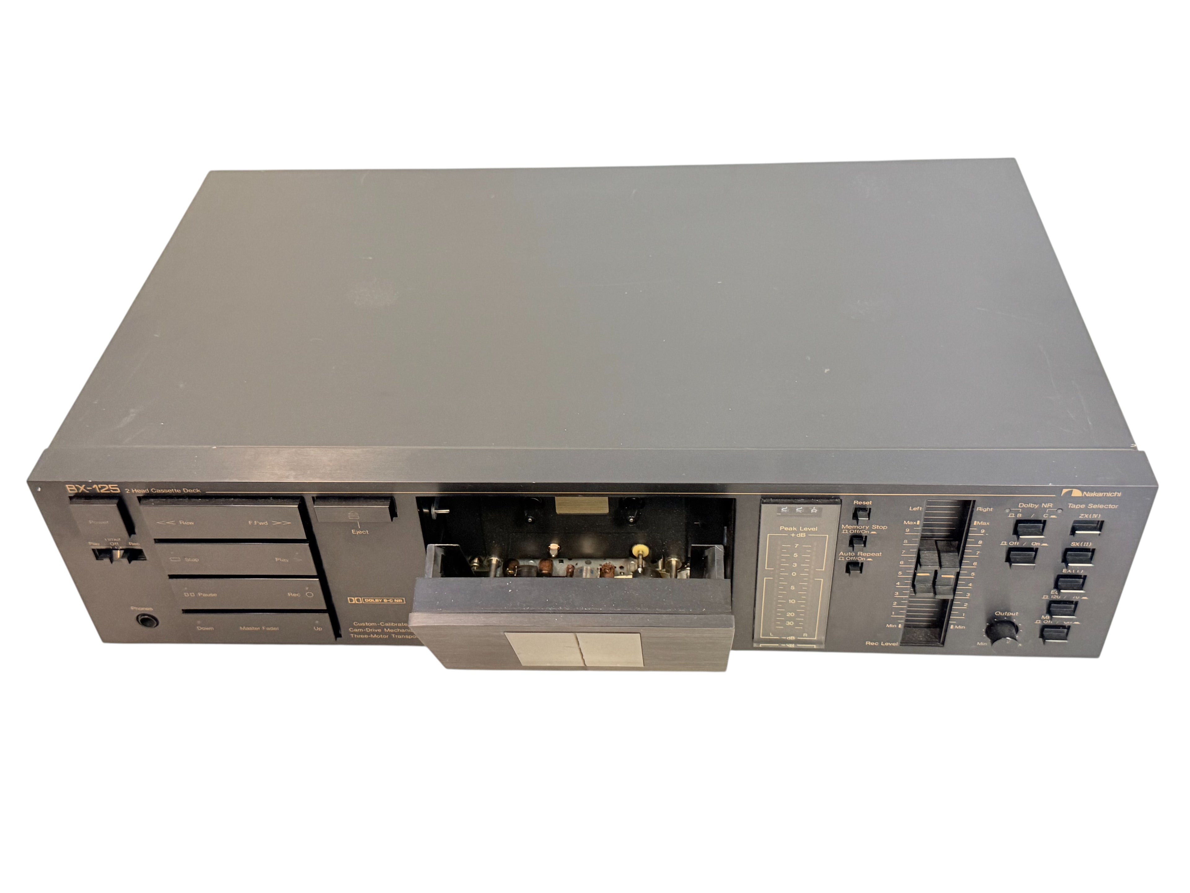 Nakamichi BX-125 2 Head Cassette Deck Dolby B C Manual Bias Control