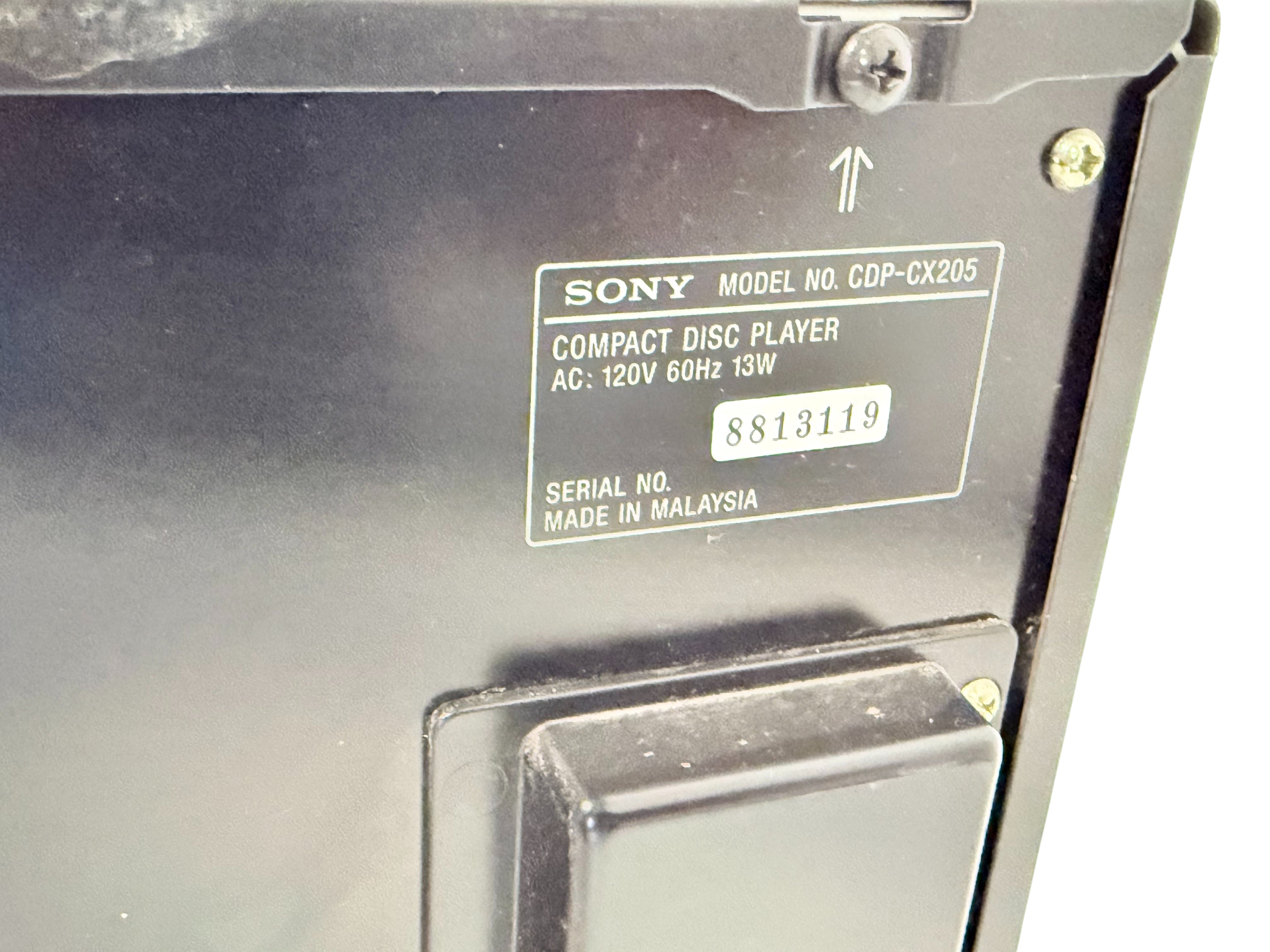 Sony CDP-CX205 MegaStorage 200 Disc CD Changer Player