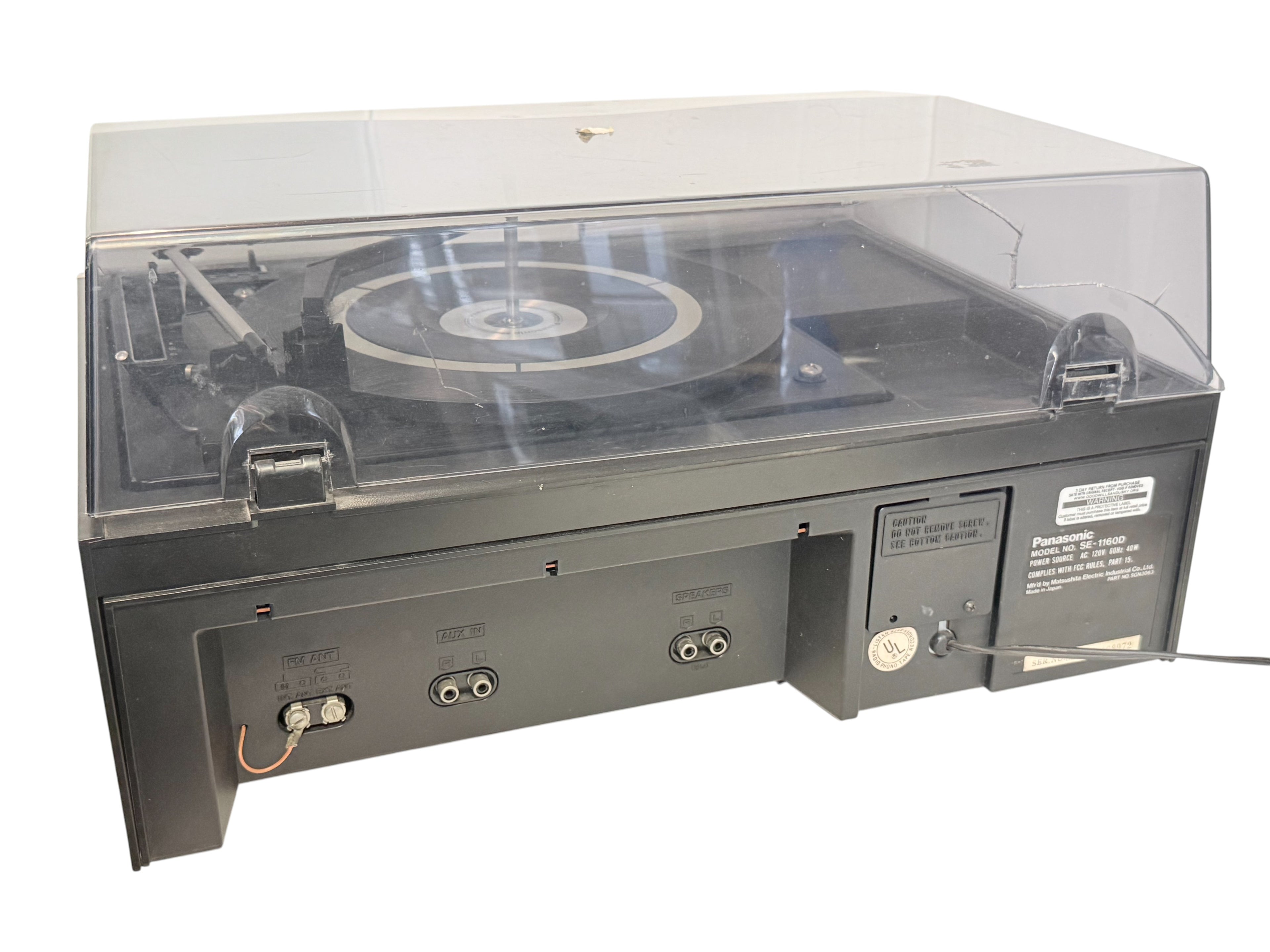 Panasonic SE-1160D Stereo System with Turntable and Cassette – Vintage