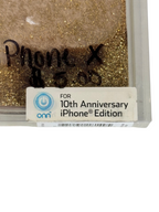 onn Liquid Glitter Case for iPhone X Gold Sparkle