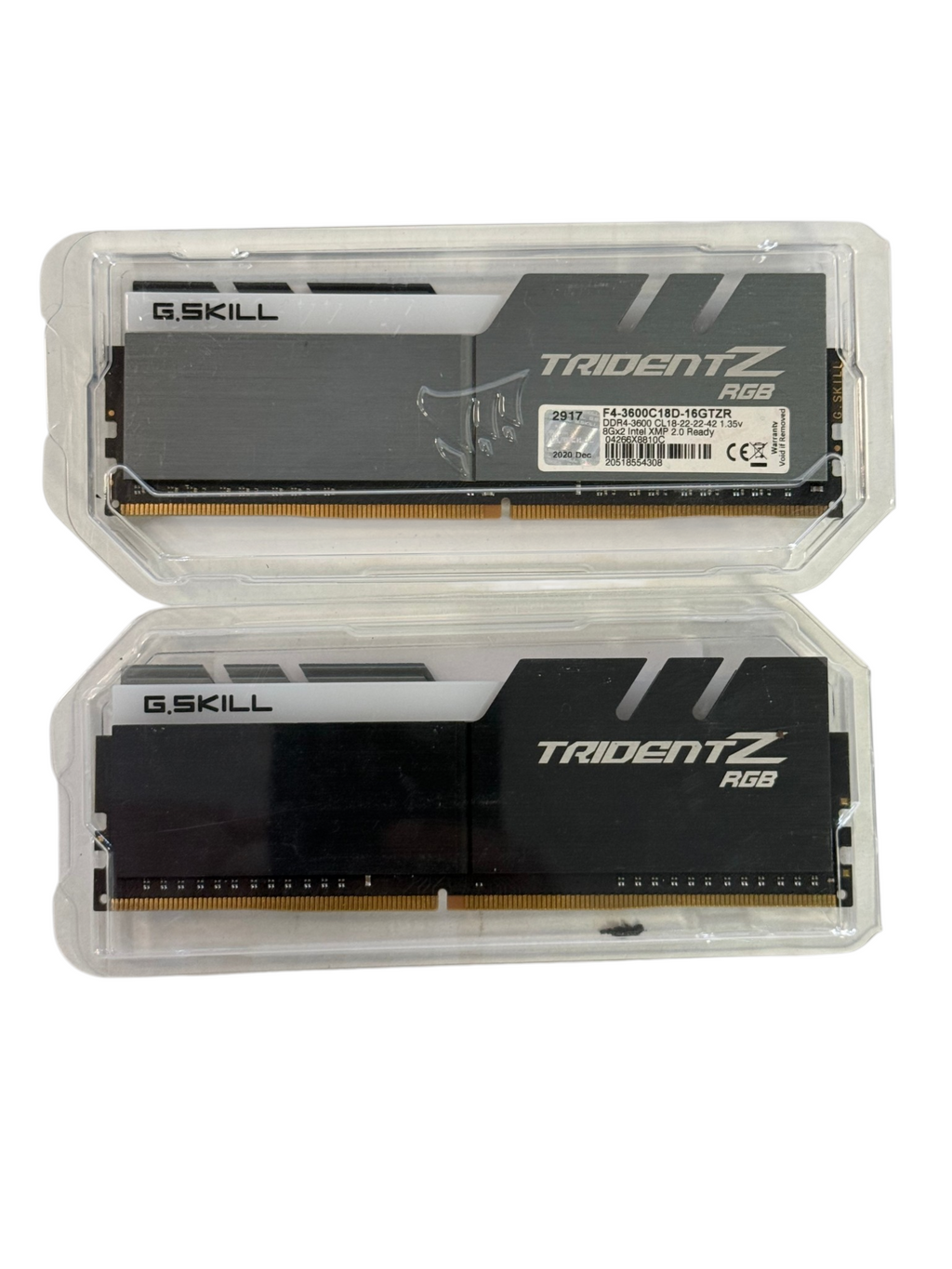 G Skill Trident Z RGB 16GB 8GB DDR4 3600MHz RAM