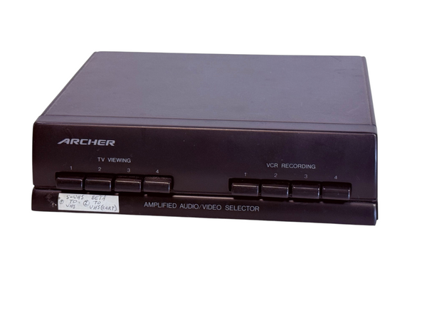 Archer Amplified Audio/Video Selector – 4 Input AV Switch