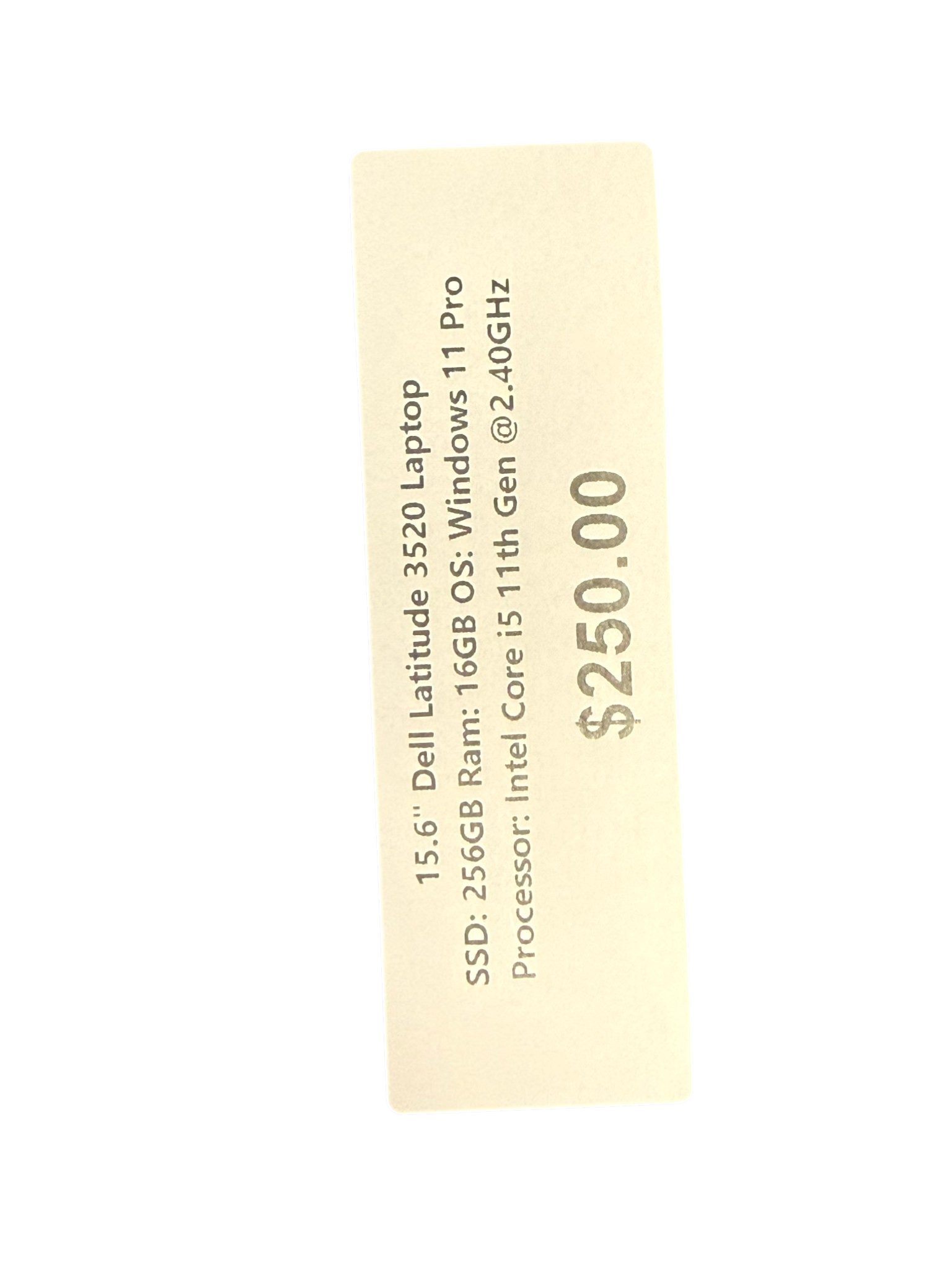 Dell Latitude 3520 Laptop 15.6-inch 16GB RAM 256GB SSD