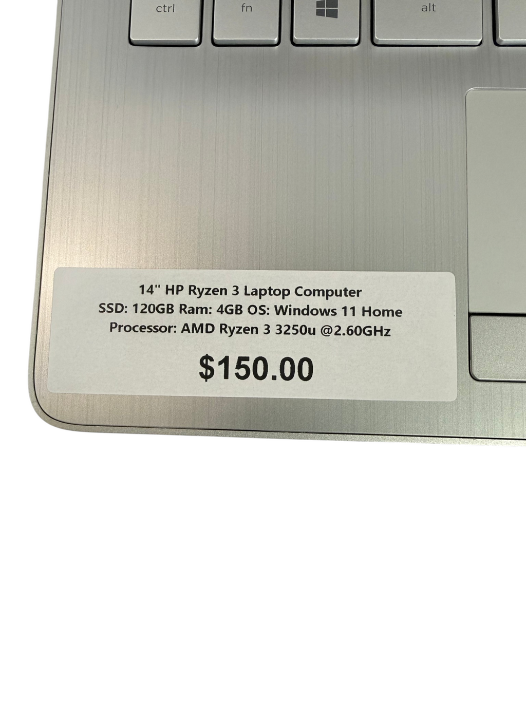 HP Laptop — HP Ryzen 3 3250U 4GB RAM 120GB SSD