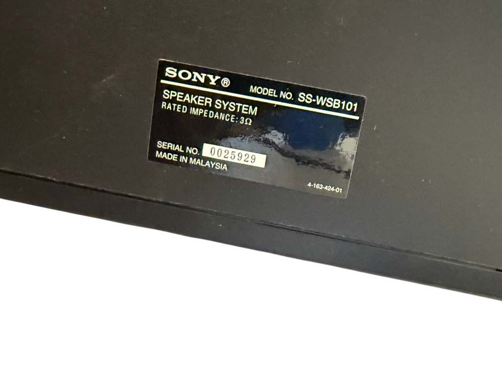Sony SS-WSB101 Passive Subwoofer 3 Ohm Home Theater Sub