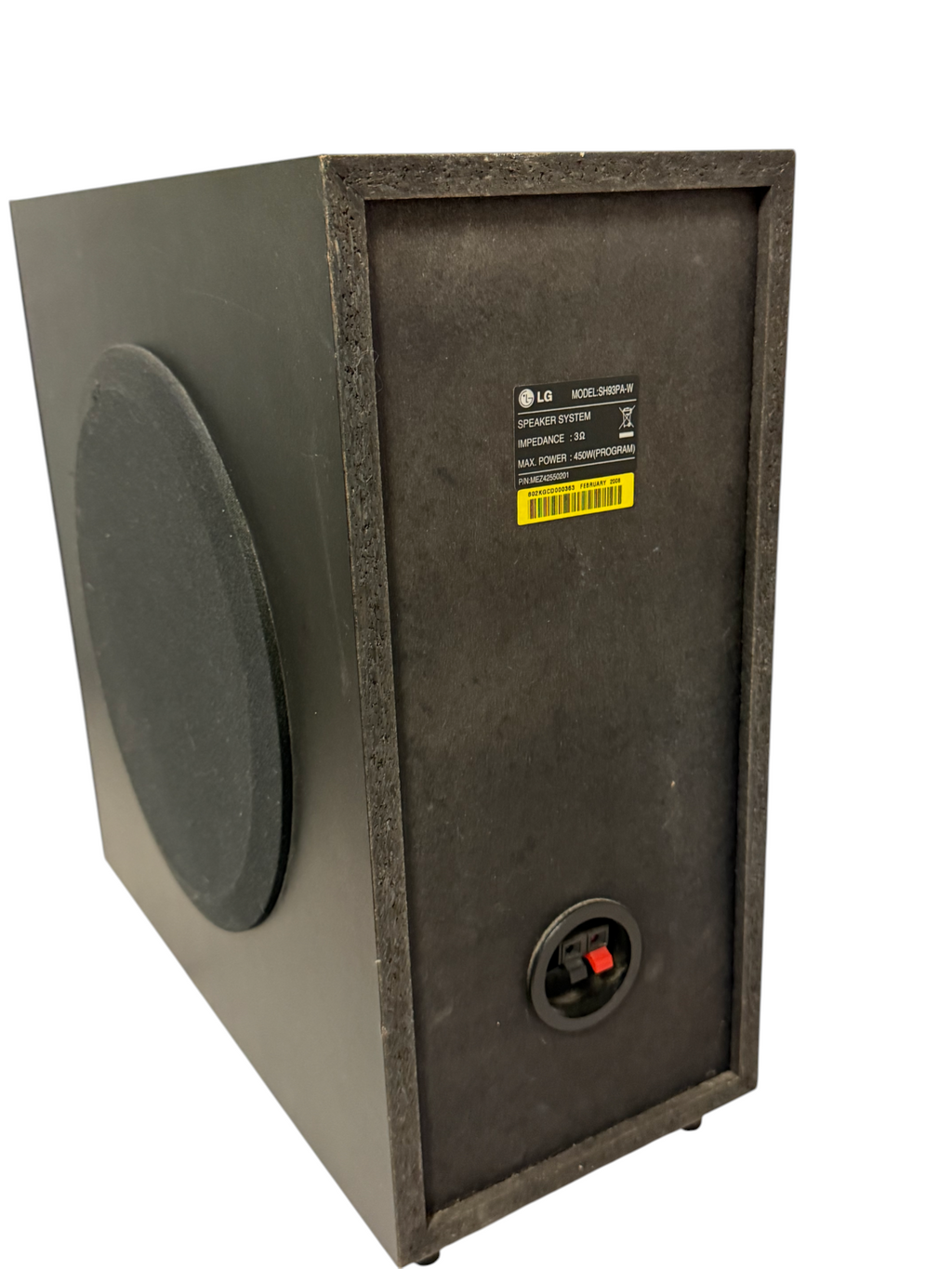 LG SH93PA-W Passive Subwoofer Home Theater Sub