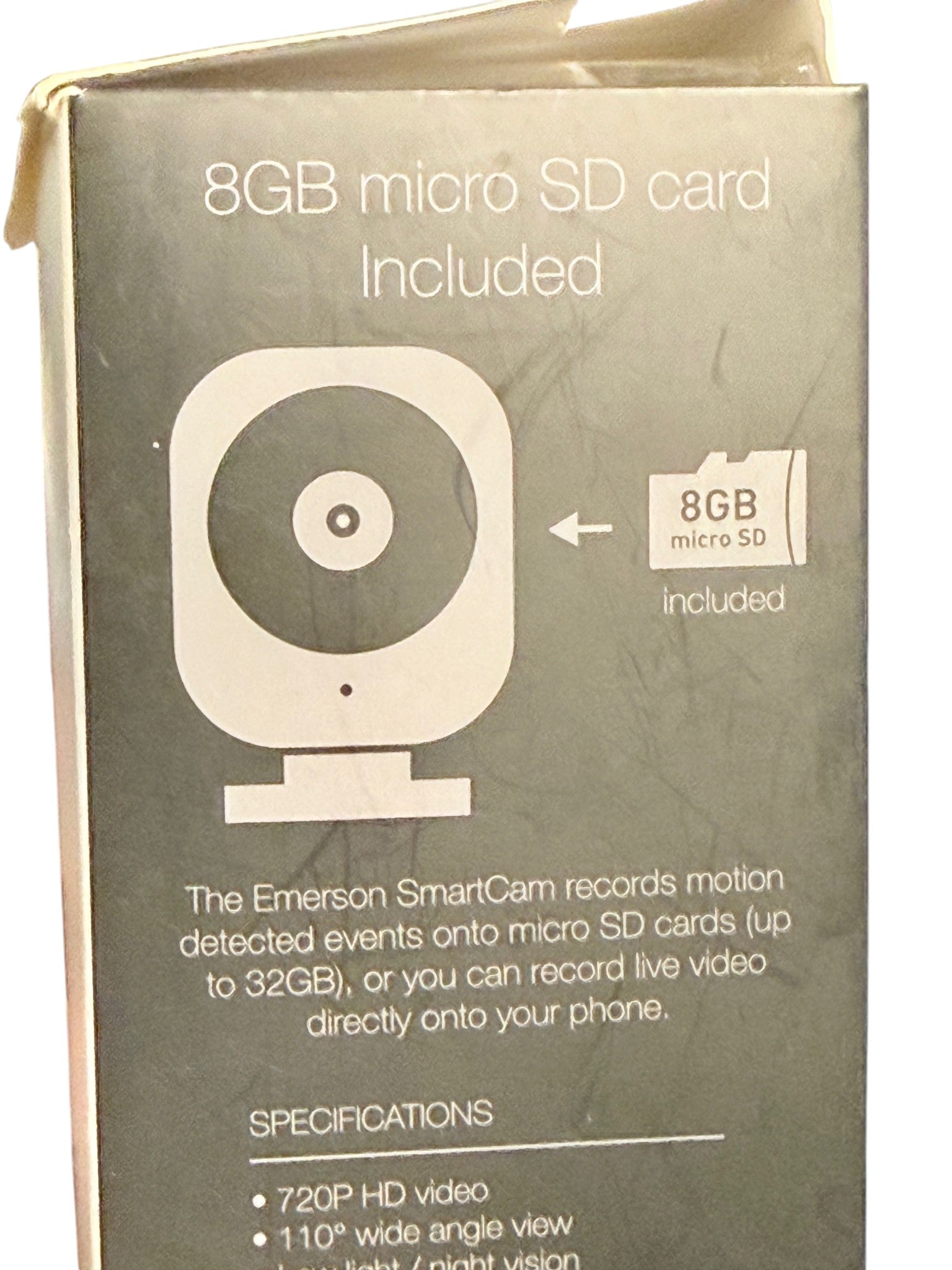Emerson SmartCam Wireless Security Camera with 8GB MicroSD Card