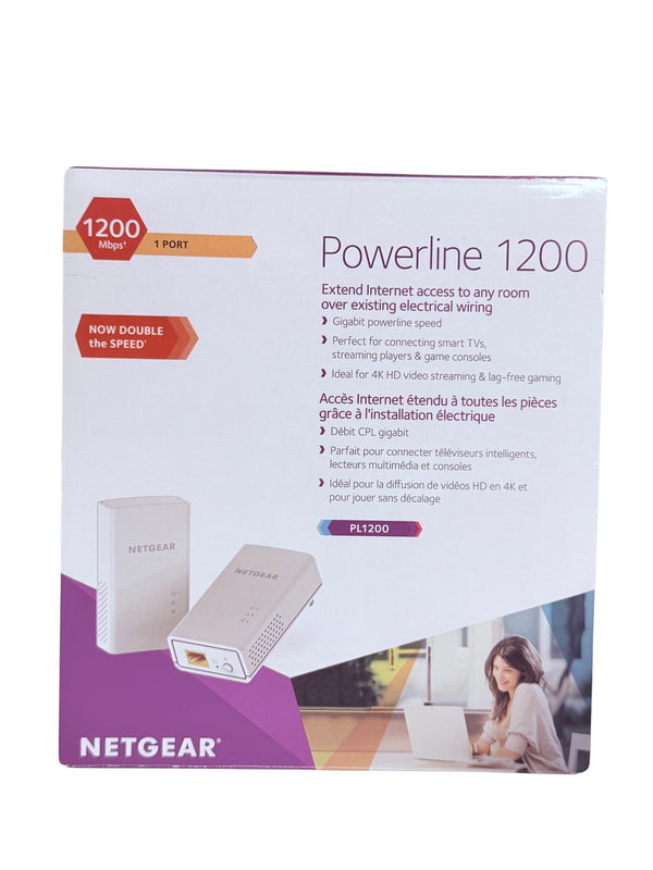 Netgear Powerline 1200 Mbps Adapter Kit PL1200 Ethernet Adapter (2-Pack)