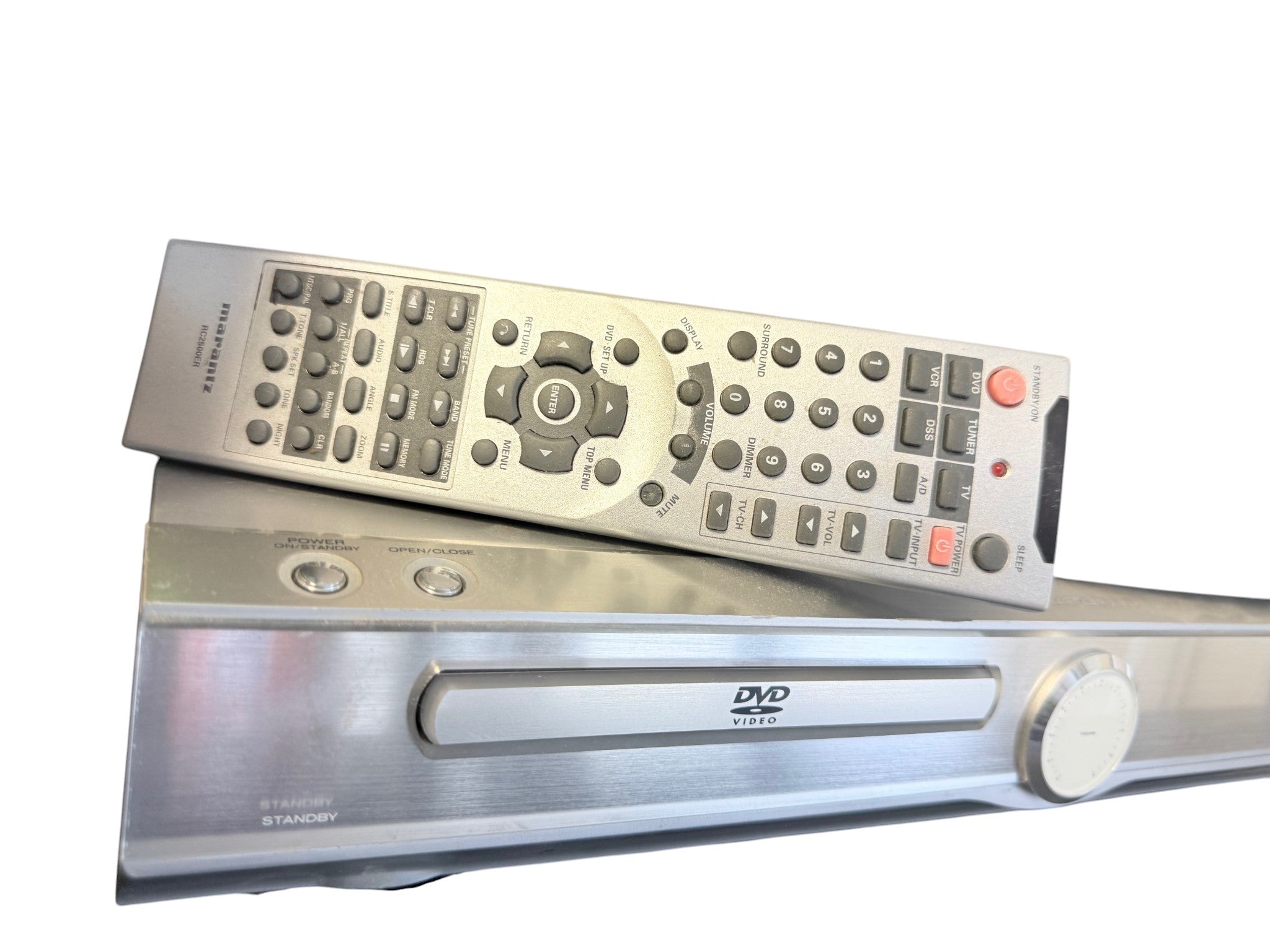 Marantz ER2500 Home Theater Receiver with 5 Speakers and DVD Player Bundle
