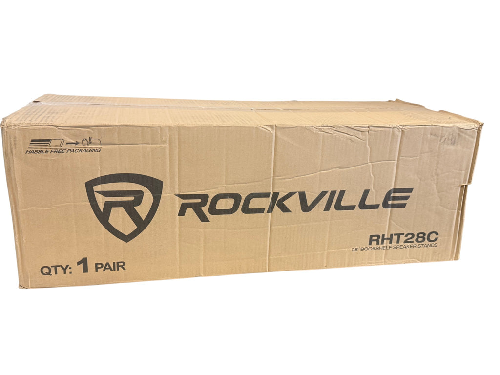 Rockville RHT28C 28" Bookshelf Speaker Stands Pair, New In Box