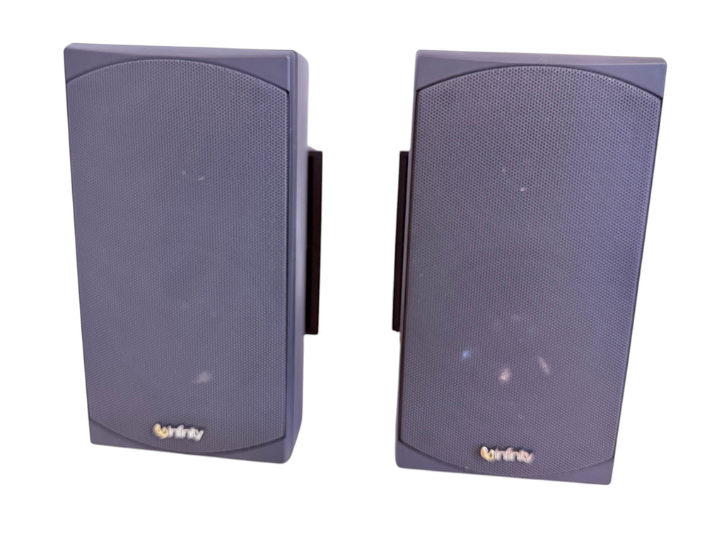 Infinity Universal Satellite Speakers Pair with Adjustable Wall Mount Brackets