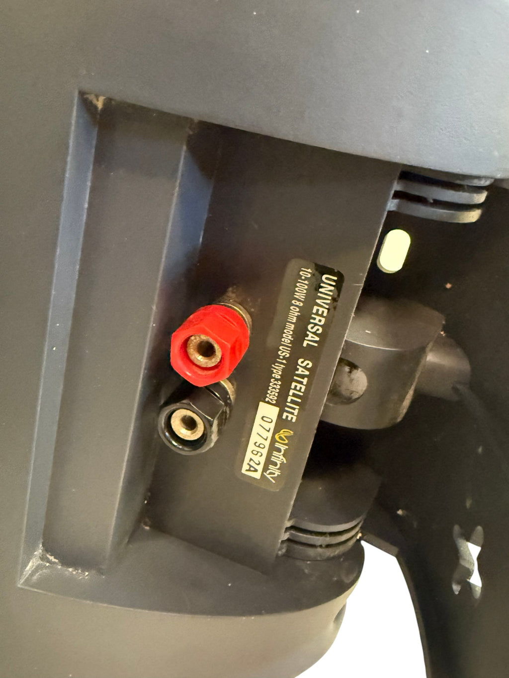 Infinity Universal Satellite Speakers Pair with Adjustable Wall Mount Brackets