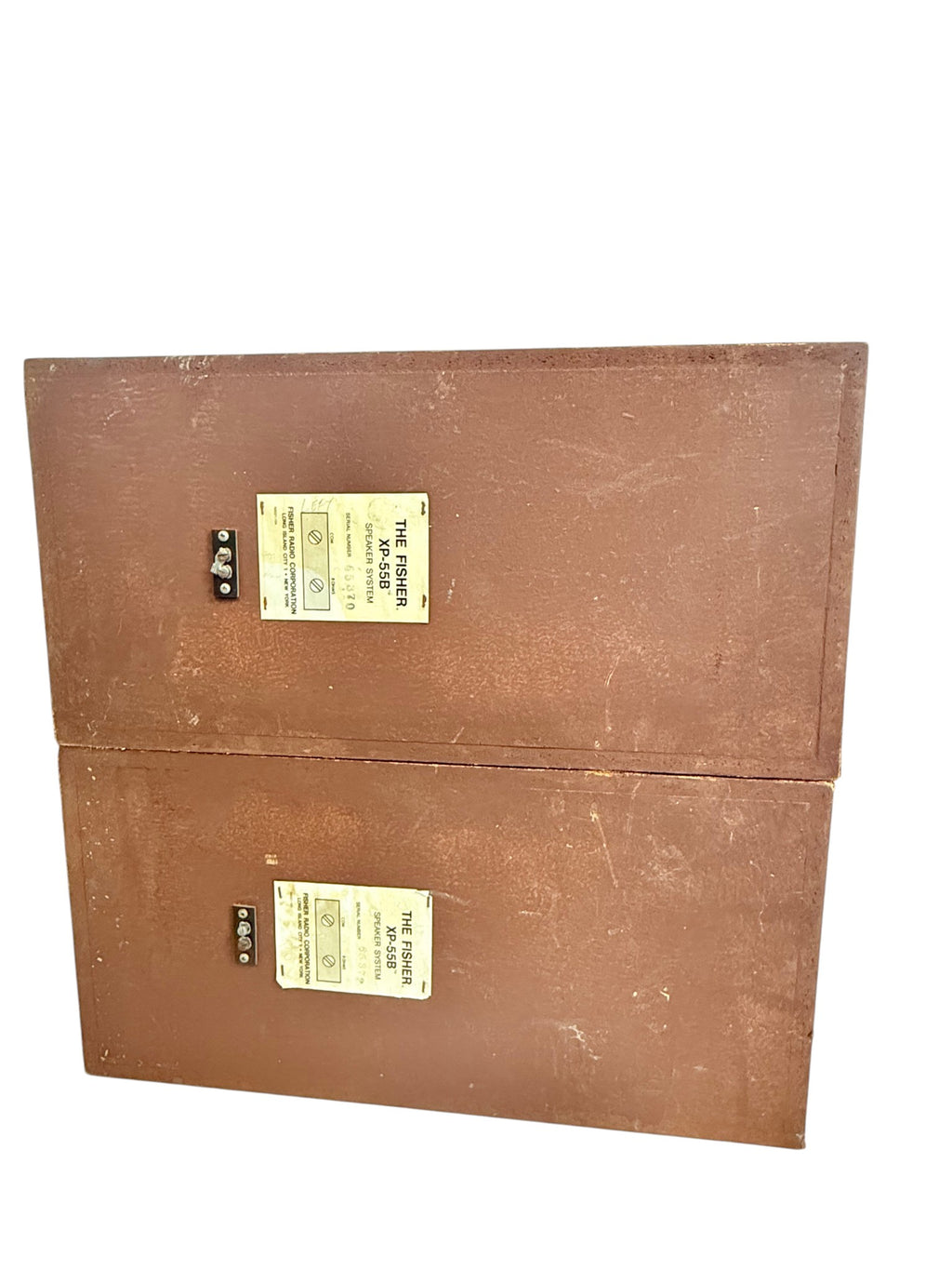 The Fisher XP-55B Vintage Speaker Pair Wood Cabinet