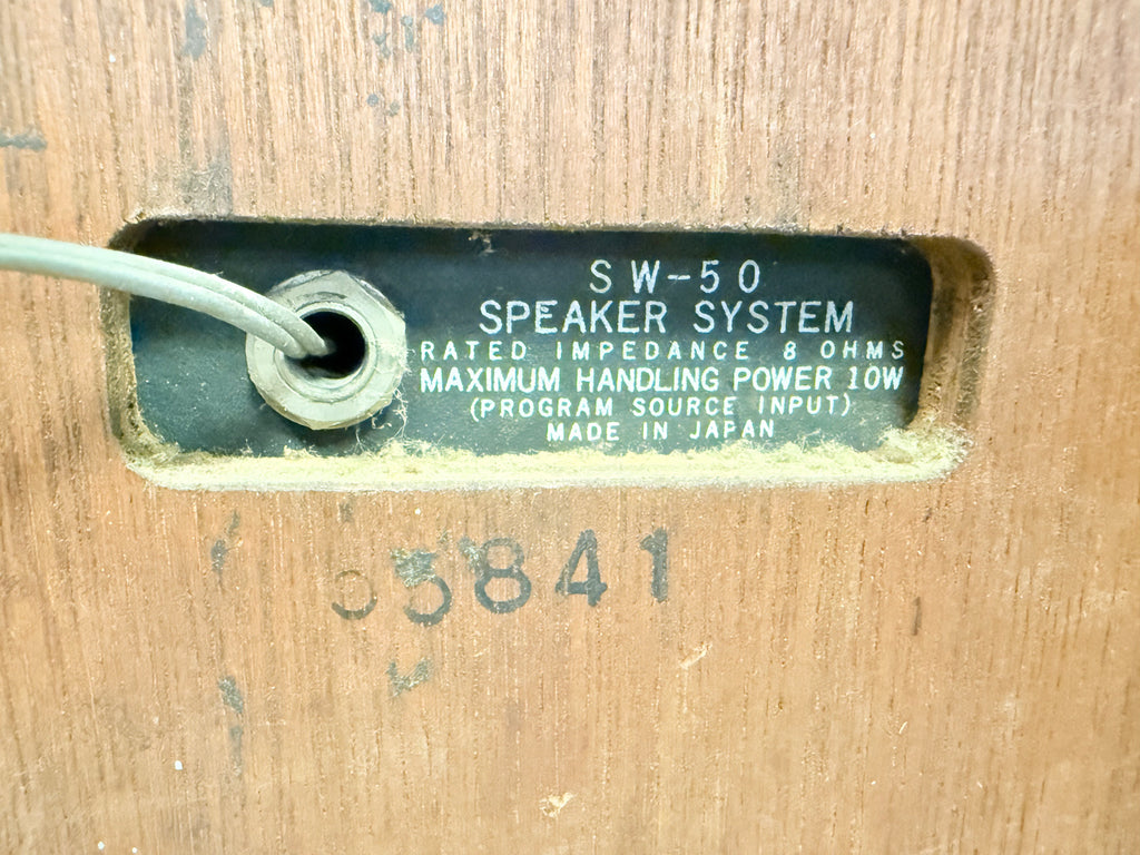 Vintage SW-50 Speaker Pair Wood Cabinet