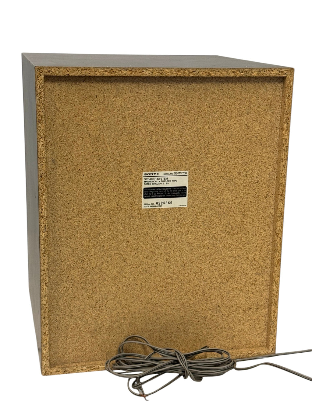 Sony SS-WP700 Passive Subwoofer Speaker 6 Ohm Black
