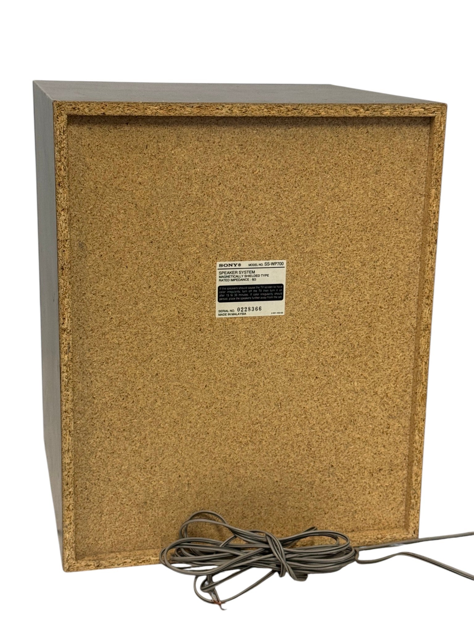 Sony SS-WP700 Passive Subwoofer Speaker 6 Ohm Black