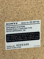 Sony SS-WP700 Passive Subwoofer Speaker 6 Ohm Black