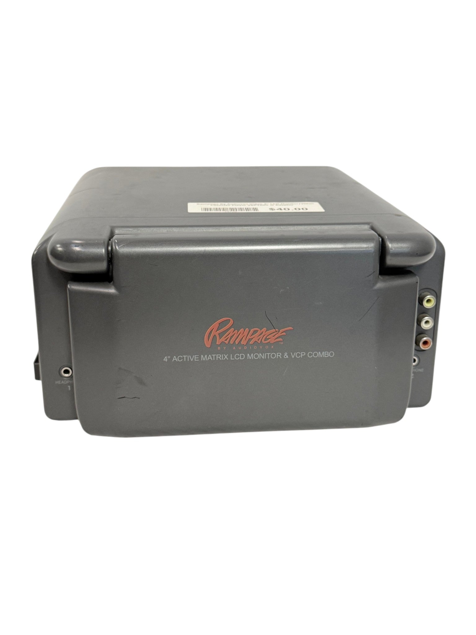 Rampage VBP1000 4" LCD Monitor & VHS VCR Combo Portable Video Player 12 volt