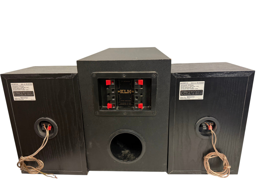 Sony SS-B1000 Speakers with KLH Passive Subwoofer 2.1 Speaker System