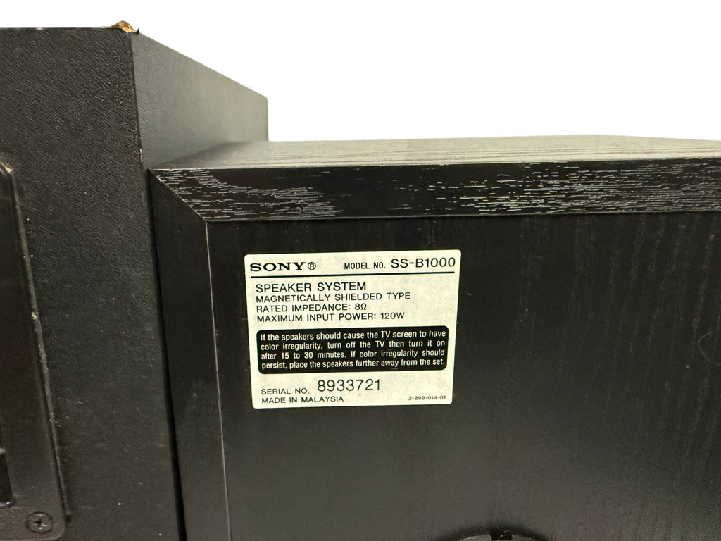 Sony SS-B1000 Speakers with KLH Passive Subwoofer 2.1 Speaker System