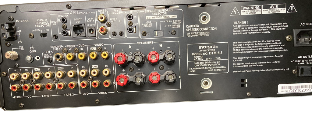 Integra (Onkyo) Home Theater Receiver DTM-5.3 No Remote
