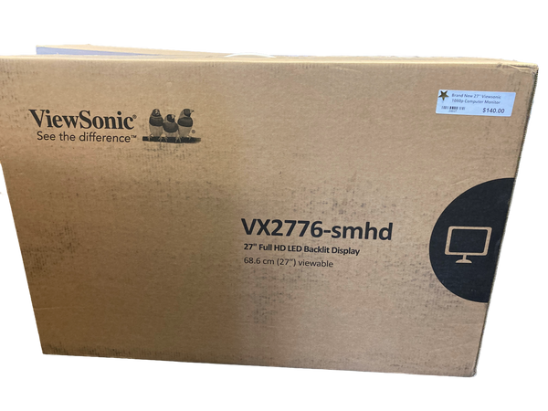 Viewsonic VX2776-smhd 1080p Computer Monitor - New
