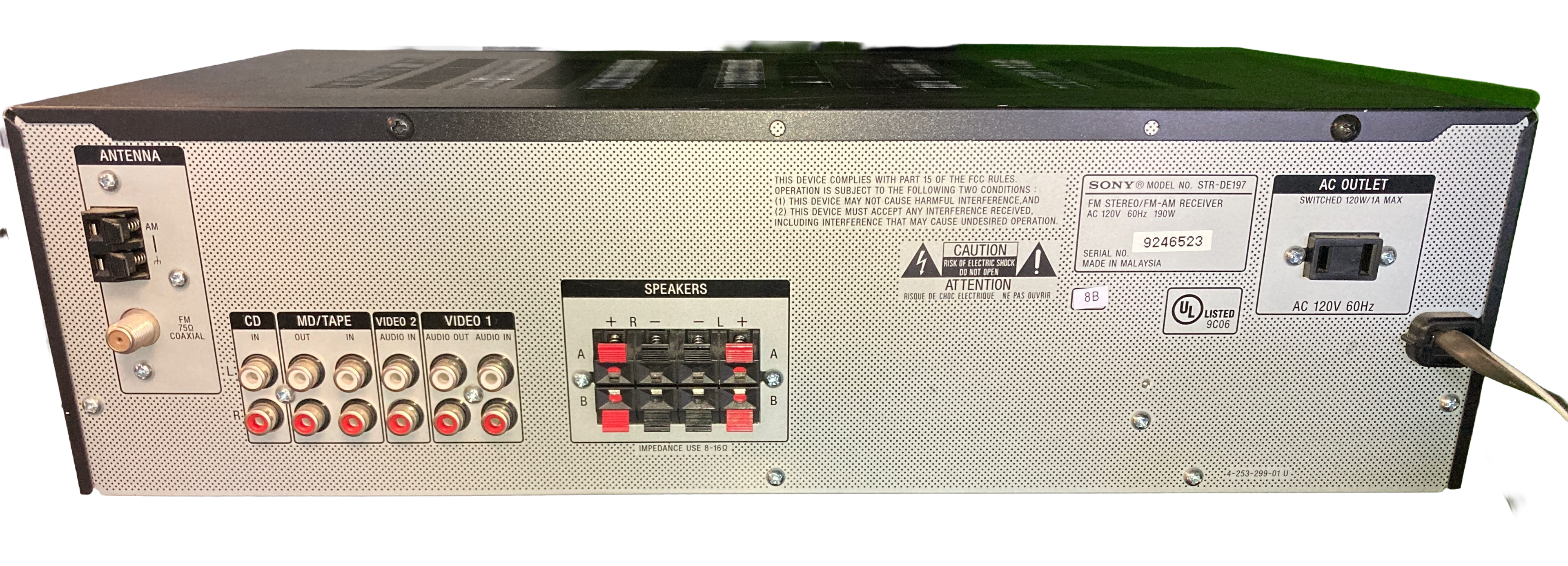 Sony Stereo Receiver STR-DE197 No Remote