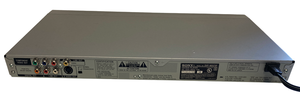 Sony DVP-NS575P DVD Player No Remote