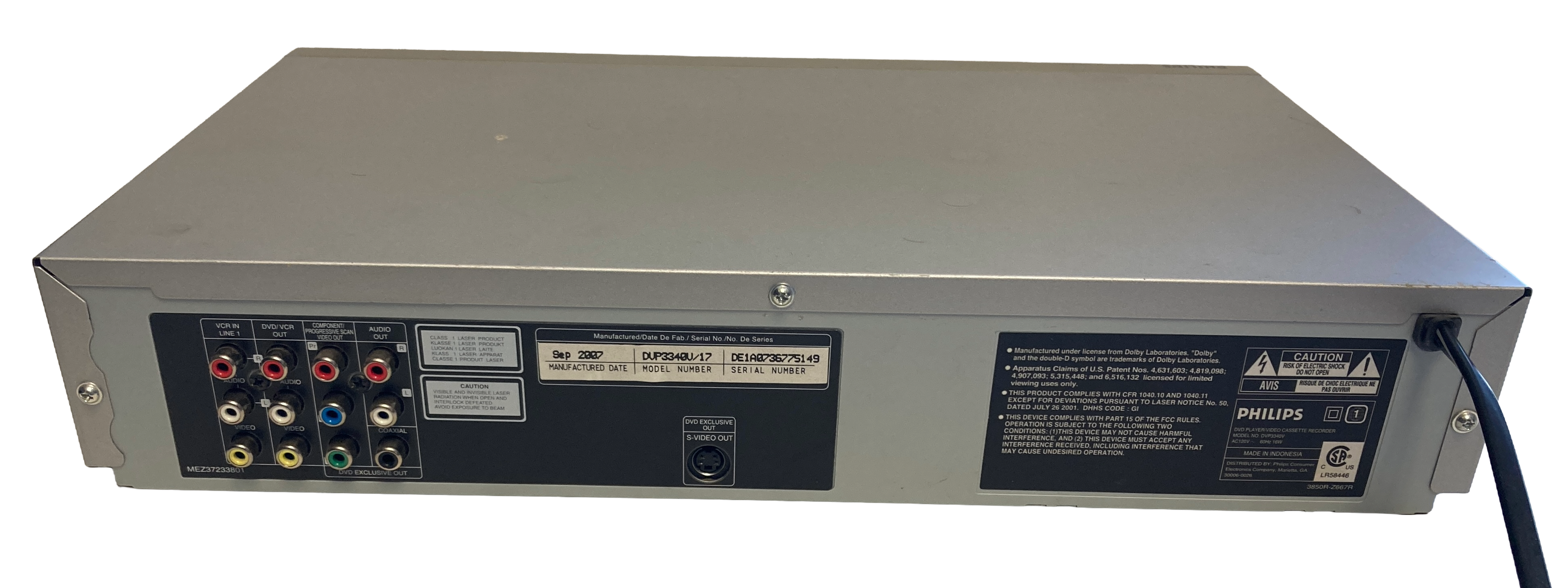 Philips DVD/VCR - DUP3340U/17 No Remote