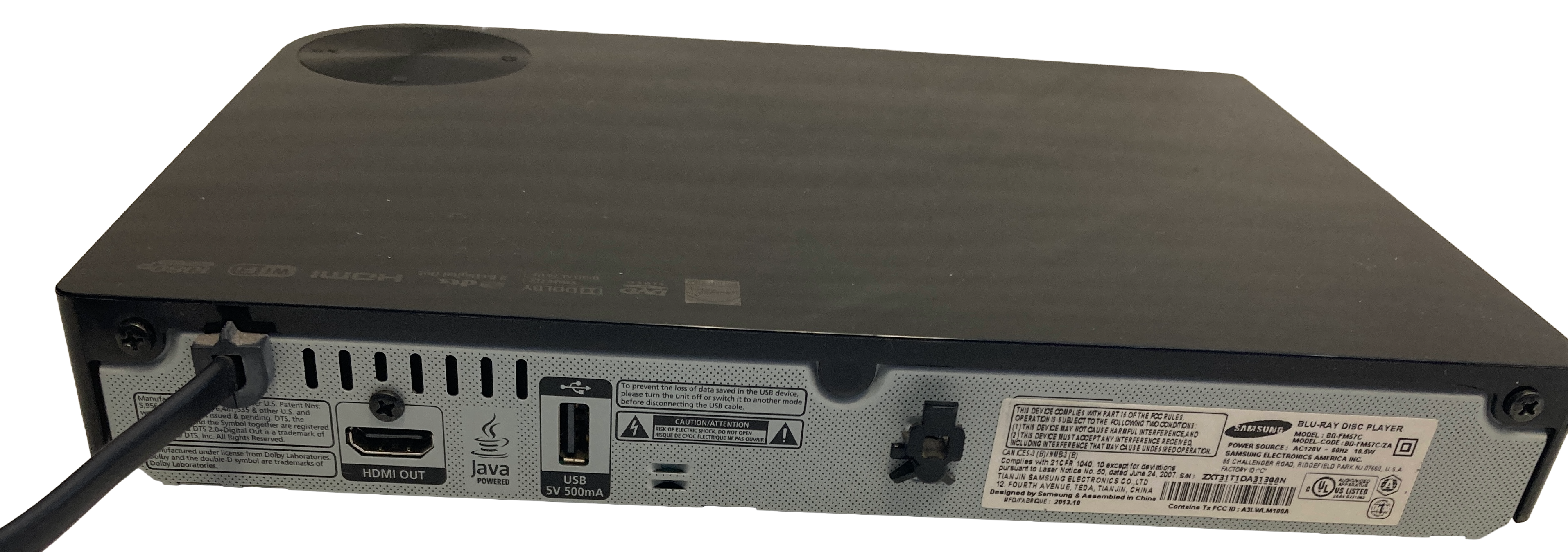 Samsung BD-FM57C Blue Ray DVD Player No Remote