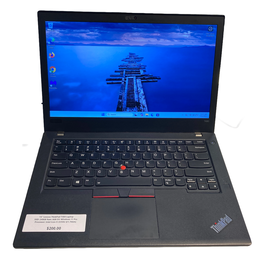 14" Lenovo ThinkPad T480 Laptop