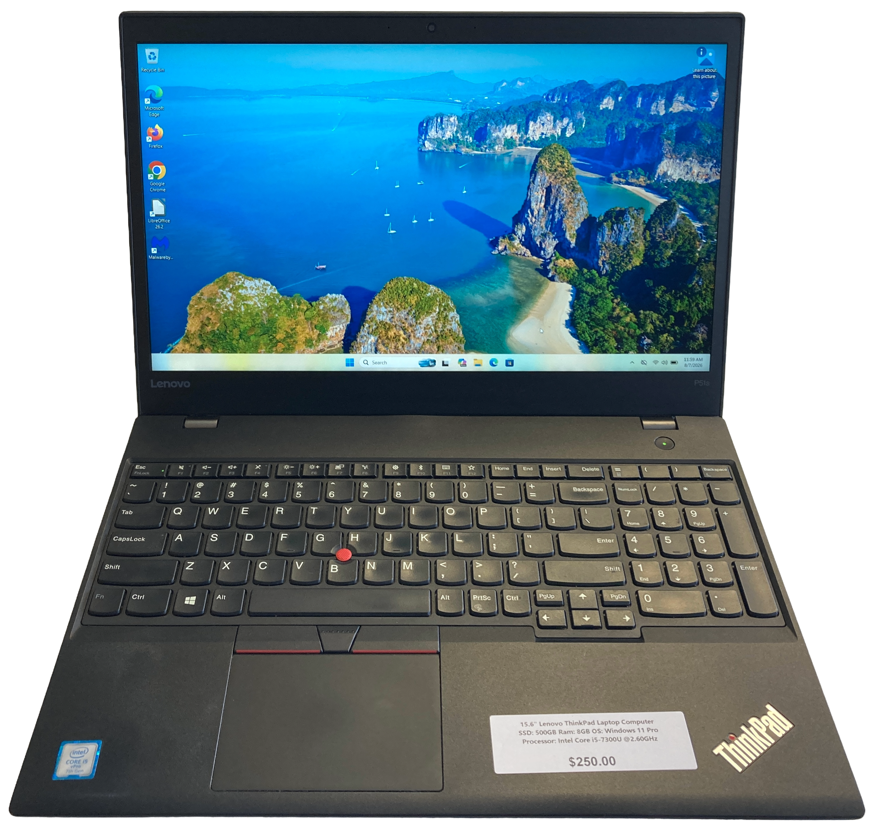 15.6" Lenovo ThinkPad Laptop Computer