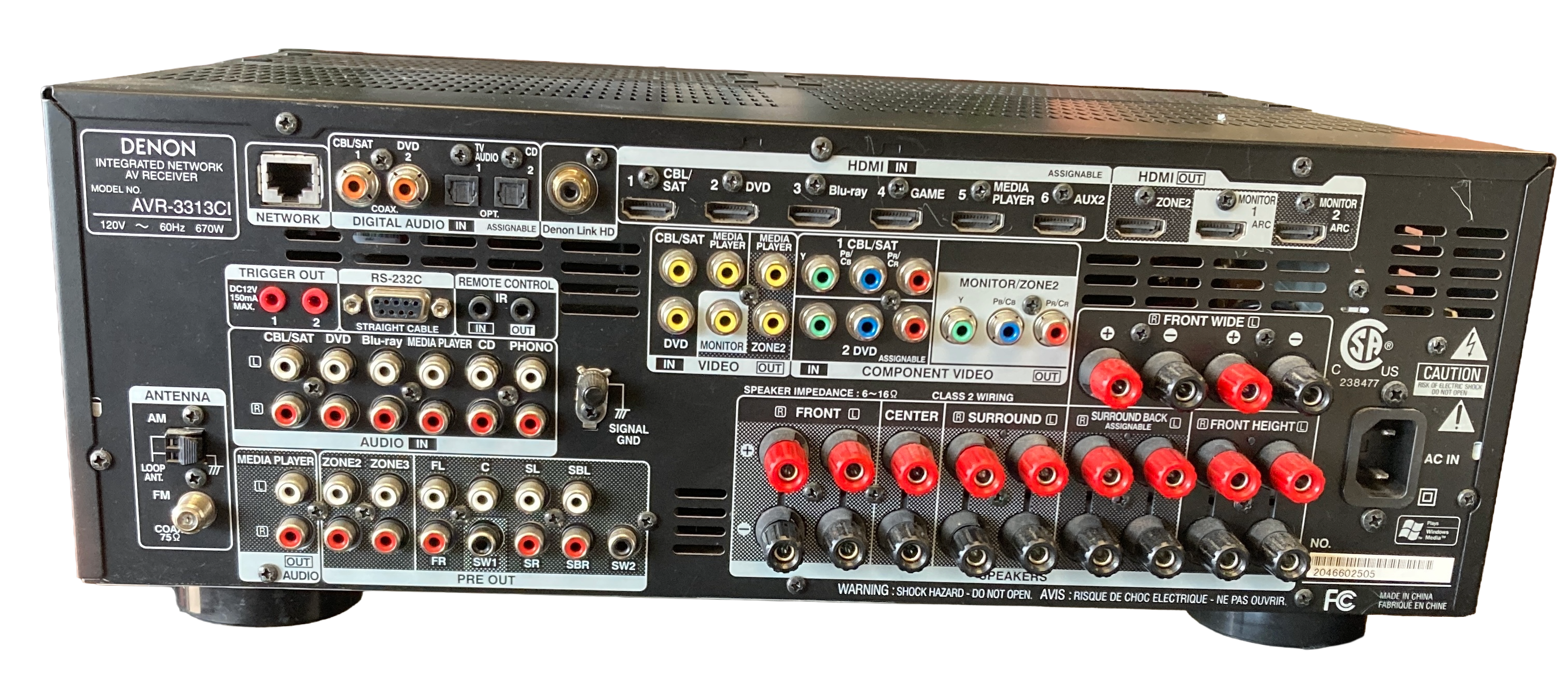 Denon AVR-3313Cl Home Theater Receiver