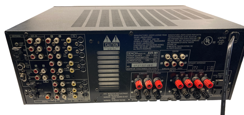 Denon AVR-981   5.1  channel receiver, No Remote